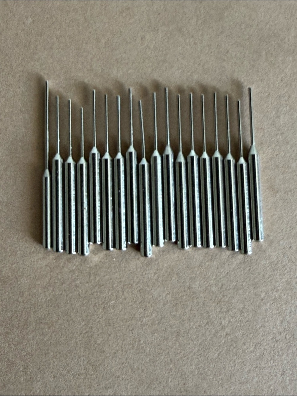Set of 20 Metal Precision Pins for Sizing Watches